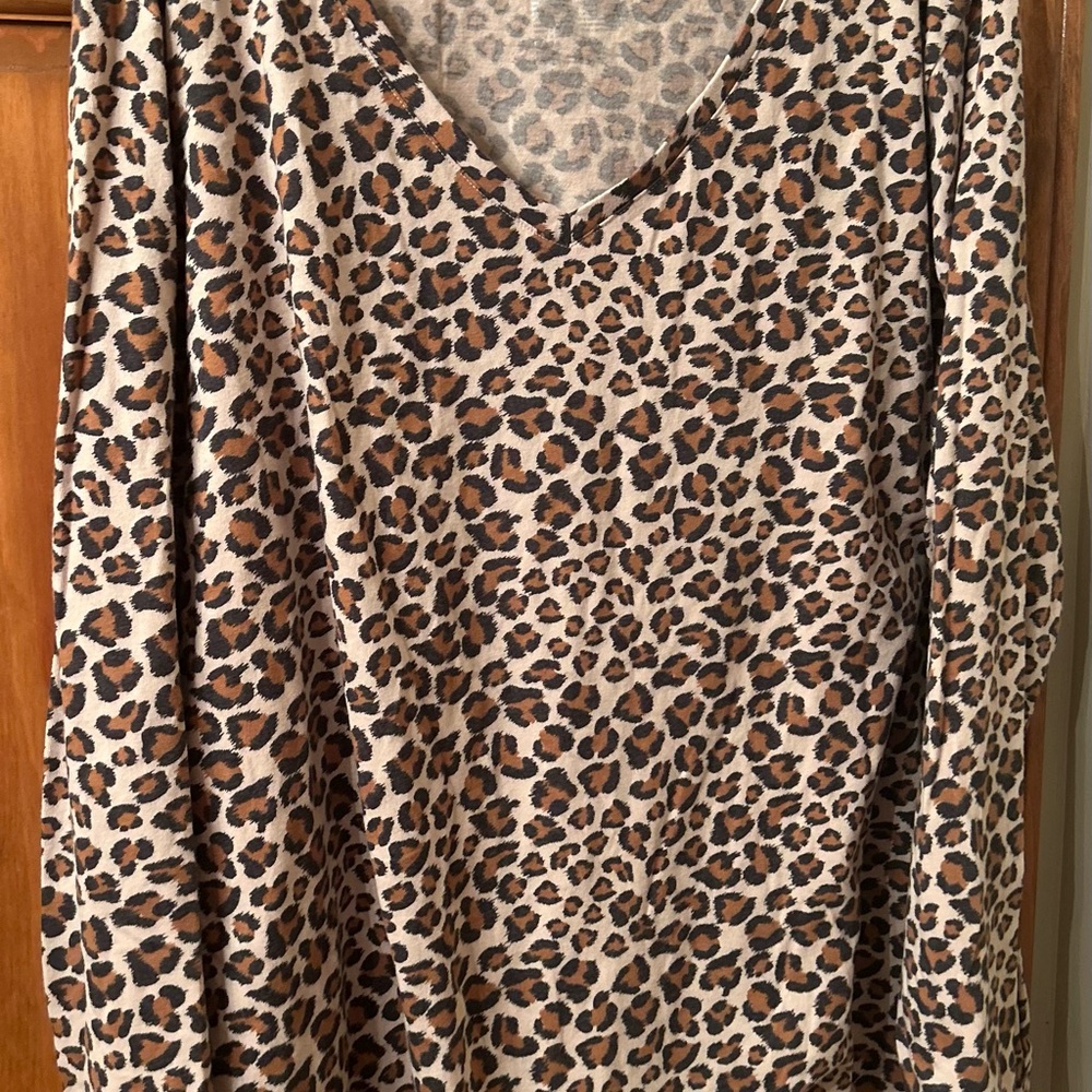 Terra & Sky Animal Print Top